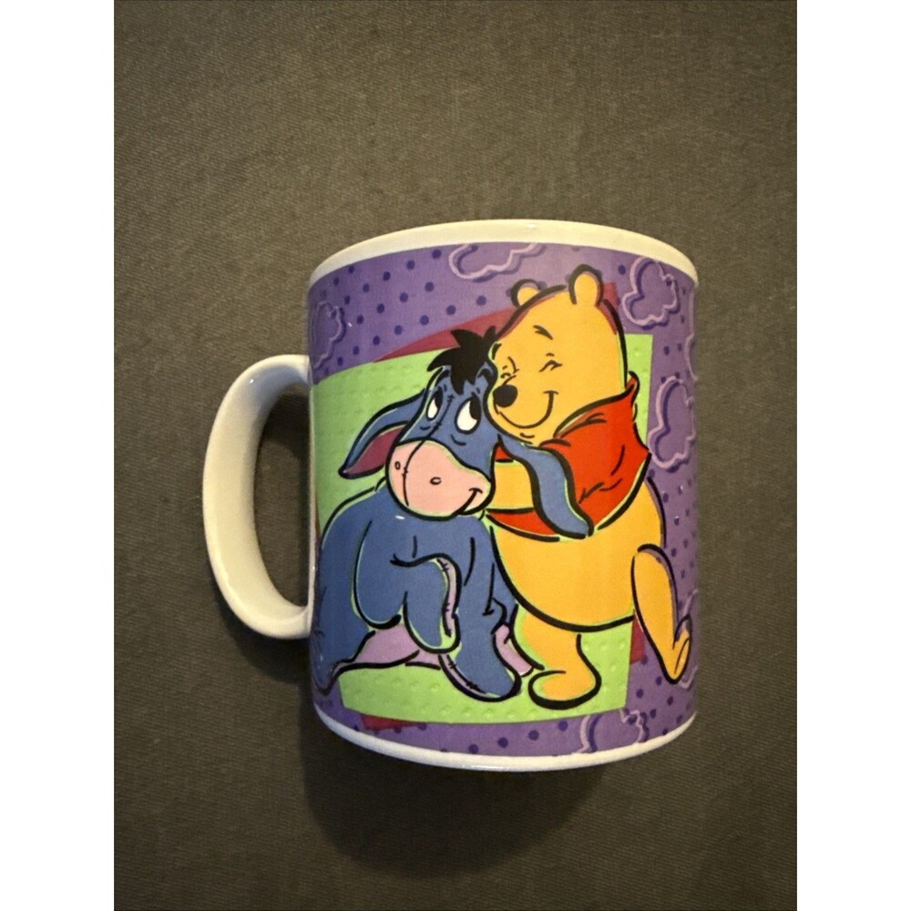 Vintage 1997 Sakura Disney Winnie the Pooh Bear and Eeyore Mug Coffee Cup